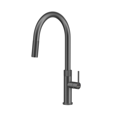 Vòi rửa chén dây rút Konox Lasi Gun Metal